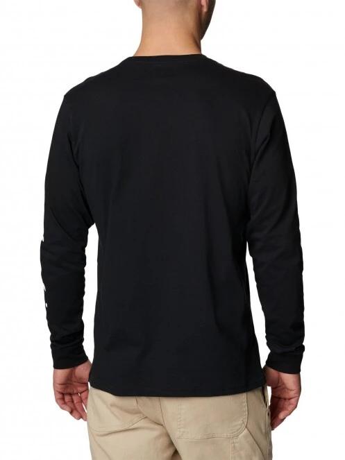 Columbia Rockaway River Graphic LS Tee férfi hosszú ujjú póló fekete színben 4