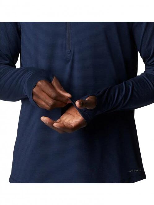 Columbia M Endless Trail 1/2 Zip Mesh Long Sleeve férfi polár pulóver fekete színben 5