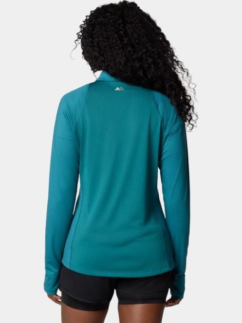 Columbia W Endless Trail 1/2 Zip Mesh Long Sleev női hosszú ujjú sport póló zöld színben 4