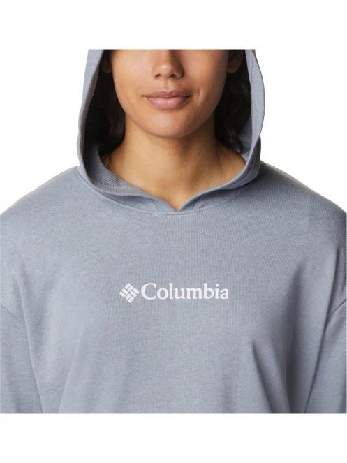 Columbia Columbia Logo III French Terry Hoodie női kapucnis pulóver szürke színben 5