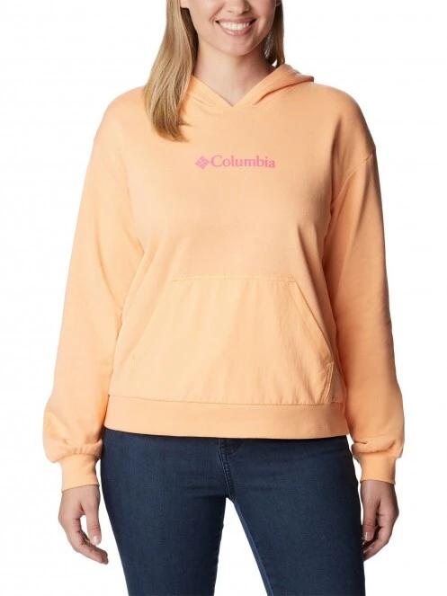 Columbia Columbia Logo III French Terry Hoodie női kapucnis pulóver narancssárga színben 2