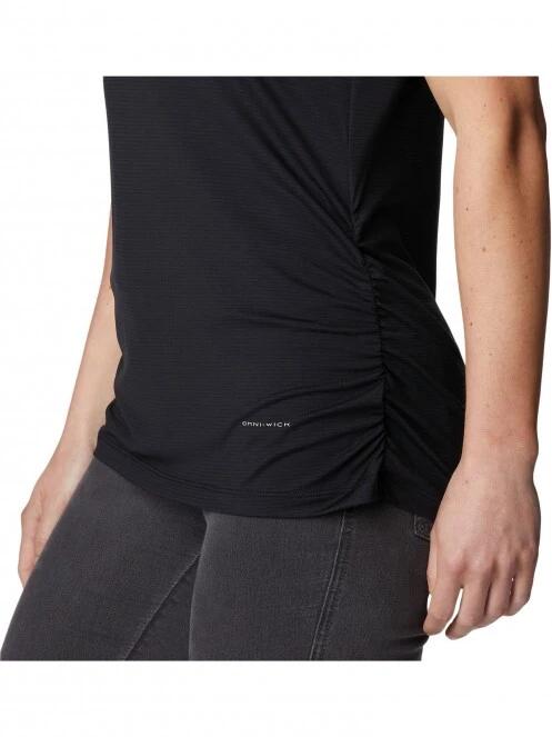 Columbia Leslie Falls Short Sleeve Shirt női rövid ujjú sport póló fekete színben 5
