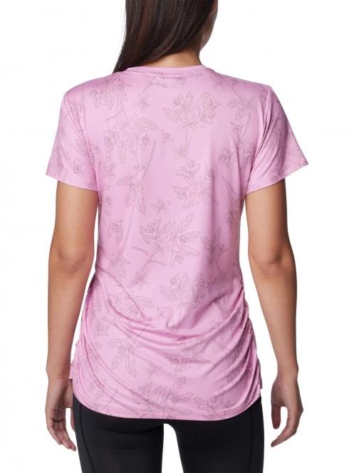 Columbia Leslie Falls Short Sleeve női ujjatlan sport póló rózsaszín színben 4