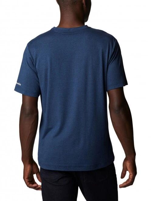 Columbia Tech Trail Front Graphic SS Tee férfi rövid ujjú sport póló kék színben 4