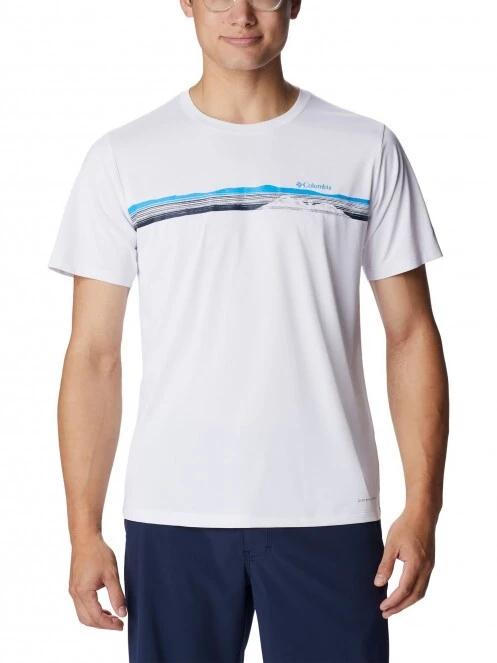 Columbia Columbia Hike Graphic SS Tee férfi rövid ujjú sport póló fehér színben 2