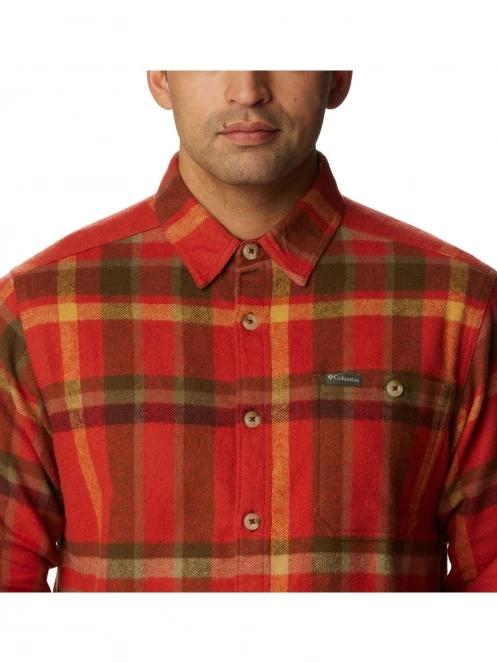 Columbia Pitchstone Heavyweight Flannel Shirt férfi hosszú ujjú ing piros színben 5