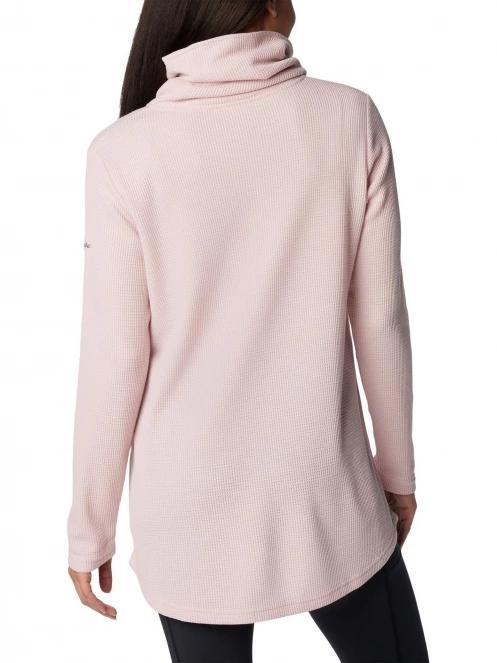 Columbia Holly Hideaway Waffle Cowl Neck Pullove női pulóver rózsaszín színben 4