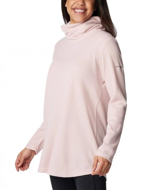 Columbia Holly Hideaway Waffle Cowl Neck Pullove női pulóver rózsaszín színben 5