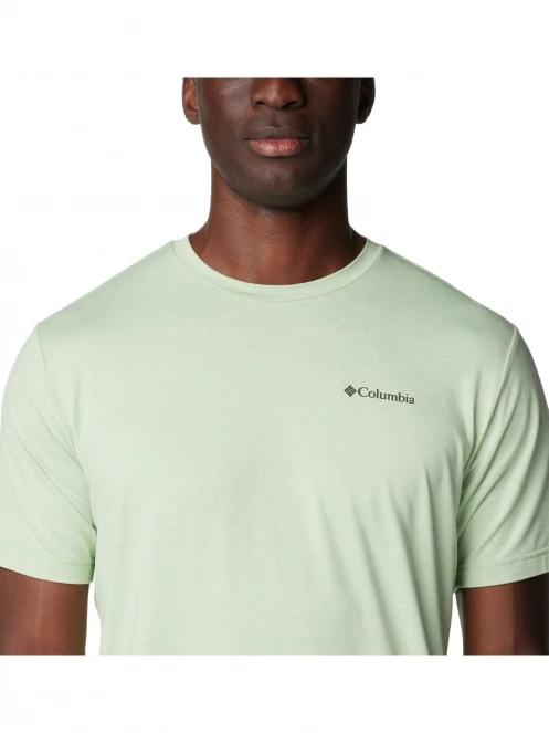 Columbia Kwick Hike Back Graphic Short Sleeve Tee férfi rövid ujjú sport póló zöld színben 5
