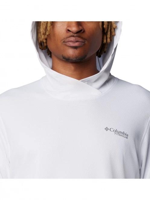 Columbia Summit Valley Hoodie férfi hosszú ujjú sport póló fehér színben 5
