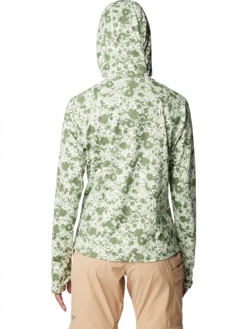 Columbia Summit Valley Hoodie női hosszú ujjú sport póló zöld színben 4