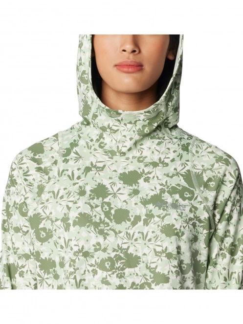 Columbia Summit Valley Hoodie női hosszú ujjú sport póló zöld színben 5