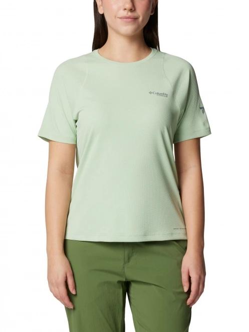 Columbia Summit Valley Short Sleeve Crew női rövid ujjú sport póló zöld színben 2