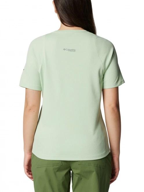 Columbia Summit Valley Short Sleeve Crew női rövid ujjú sport póló zöld színben 4