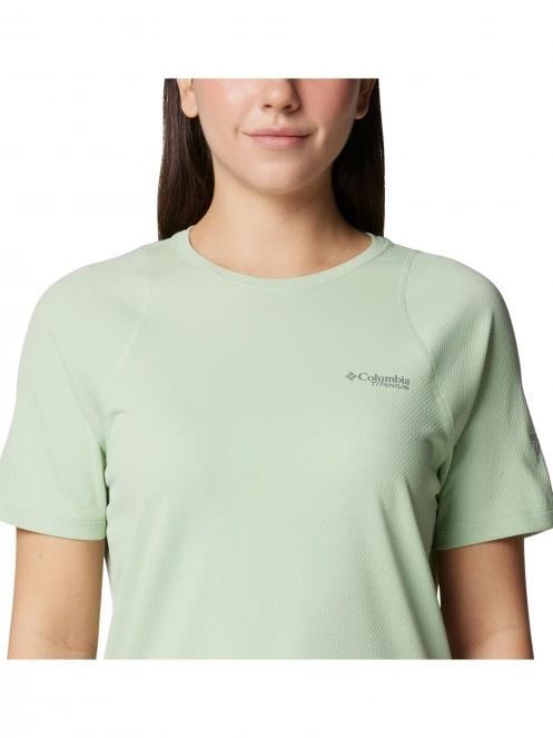 Columbia Summit Valley Short Sleeve Crew női rövid ujjú sport póló zöld színben 5