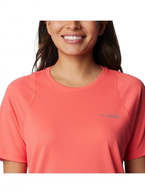 Columbia Summit Valley Short Sleeve Crew női rövid ujjú sport póló piros színben 5