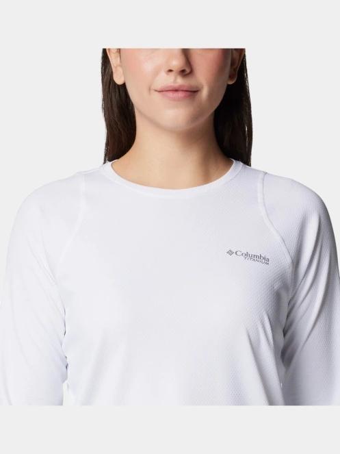 Columbia Summit Valley Long Sleeve Crew női hosszú ujjú sport póló fehér színben 5