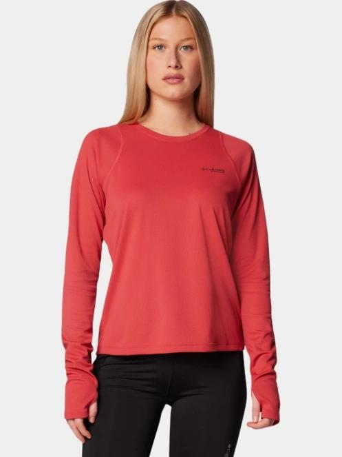 Columbia Summit Valley Long Sleeve Crew női hosszú ujjú sport póló piros színben 2