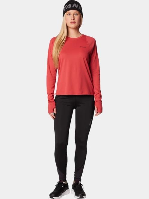 Columbia Summit Valley Long Sleeve Crew női hosszú ujjú sport póló piros színben 5