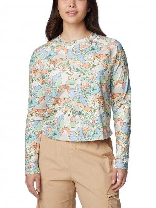 Columbia Boundless Trek Active Long Sleeve Shirt női hosszú ujjú póló homok színben 2