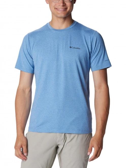 Columbia Tech Trail Crew Neck II férfi rövid ujjú sport póló világoskék színben 2