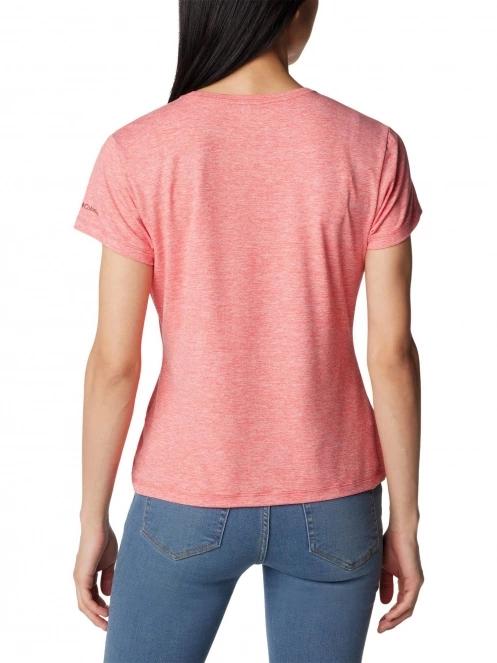 Columbia Sloan Ridge Graphic Short Sleeve Tee női rövid ujjú póló piros színben 4