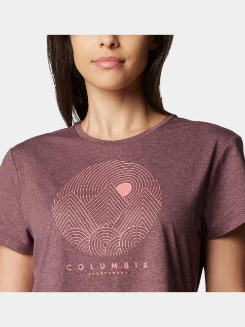 Columbia Sloan Ridge Graphic Short Sleeve Tee női rövid ujjú póló piros színben 6