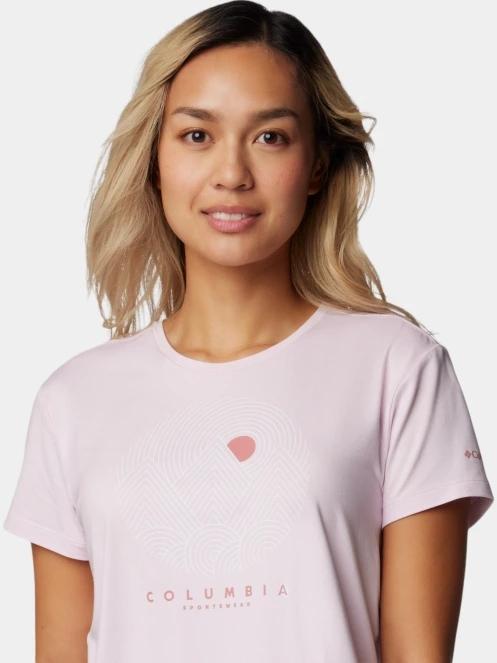 Columbia Sloan Ridge Graphic Short Sleeve Tee női rövid ujjú póló rózsaszín színben 6