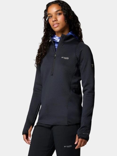 Columbia Crystal Leaf Omni-Heat Helix Half Zip női polár pulóver fekete színben 3