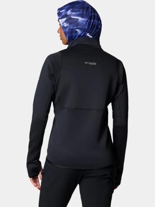 Columbia Crystal Leaf Omni-Heat Helix Half Zip női polár pulóver fekete színben 4