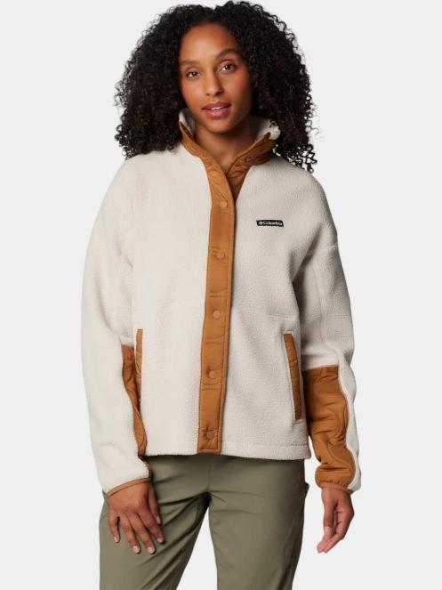 Columbia Cloud Point Snap Fleece női polár pulóver homok színben 2