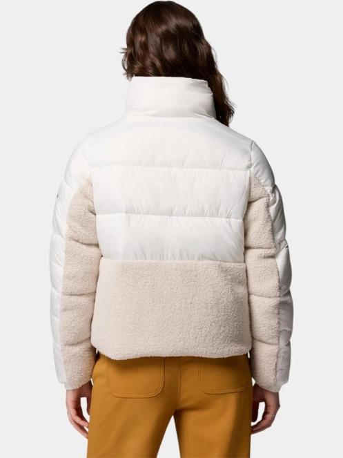 Columbia Leadbetter Point II Sherpa Hybrid női steppelt átmeneti kabát homok színben 4