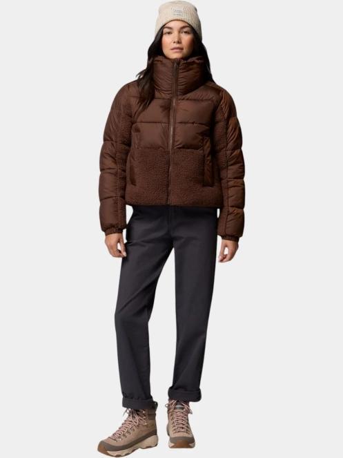 Columbia Leadbetter Point II Sherpa Hybrid női steppelt átmeneti kabát barna színben 5