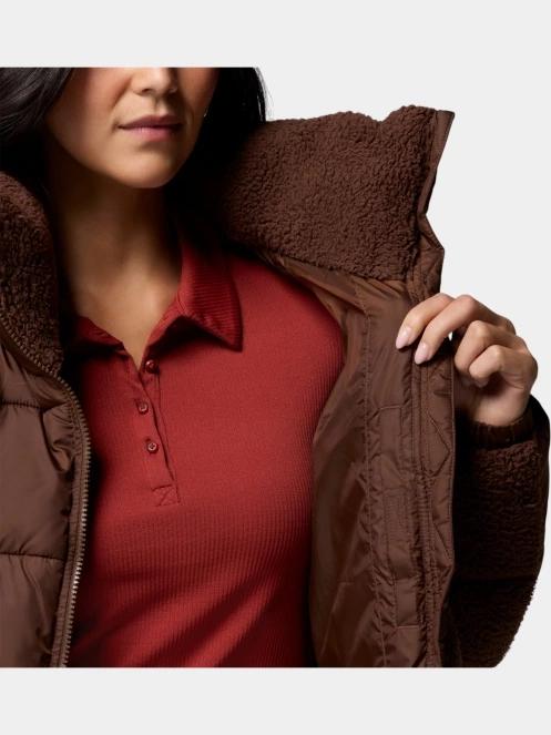 Columbia Leadbetter Point II Sherpa Hybrid női steppelt átmeneti kabát barna színben 7