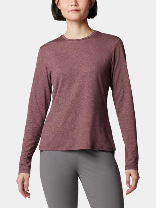 Columbia Sloan Ridge Graphic Long Sleeve Shirt női hosszú ujjú sport póló piros színben 2