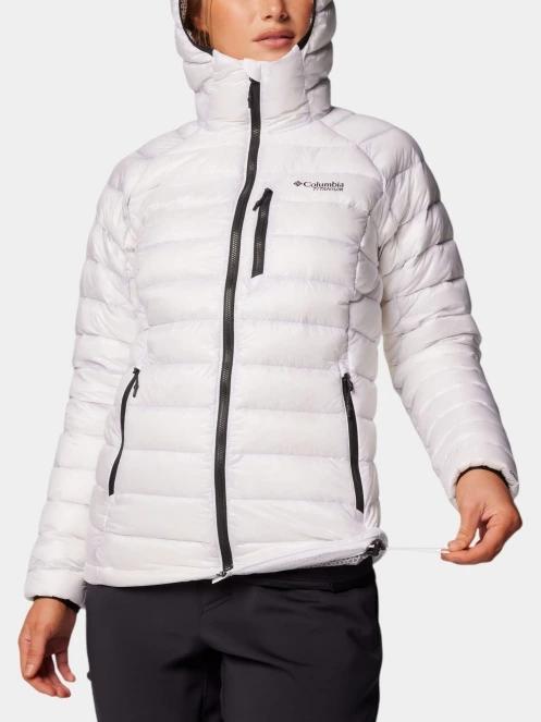 Columbia Arctic Crest Down Hooded Jacket női steppelt átmeneti kabát fehér színben 6