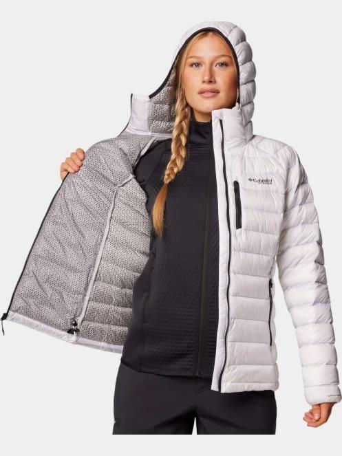Columbia Arctic Crest Down Hooded Jacket női steppelt átmeneti kabát fehér színben 7