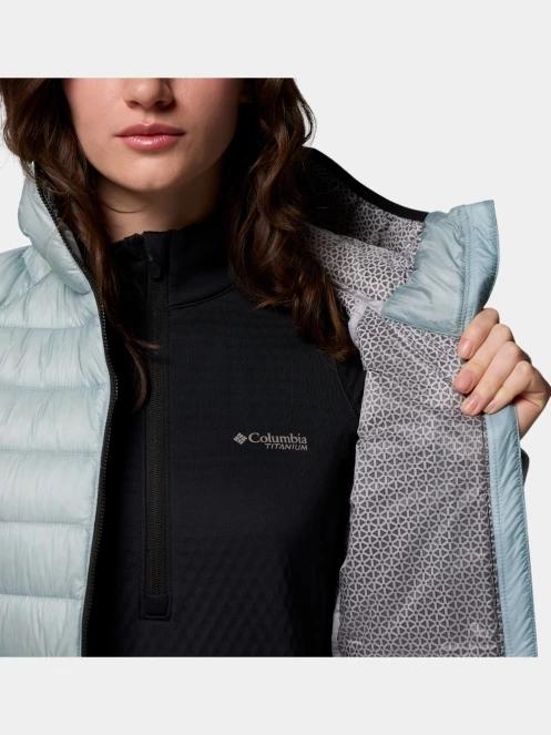 Columbia Arctic Crest Down Hooded Jacket női steppelt átmeneti kabát kék színben 7