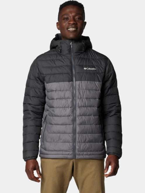 Columbia Powder Lite II Hooded Jacket férfi steppelt átmeneti kabát szürke színben 2