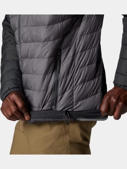 Columbia Powder Lite II Hooded Jacket férfi steppelt átmeneti kabát szürke színben 8