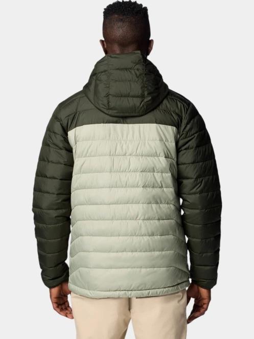 Columbia Powder Lite II Hooded Jacket férfi átmeneti kabát zöld színben 4