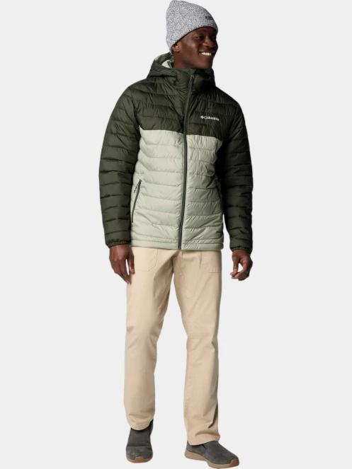 Columbia Powder Lite II Hooded Jacket férfi átmeneti kabát zöld színben 5