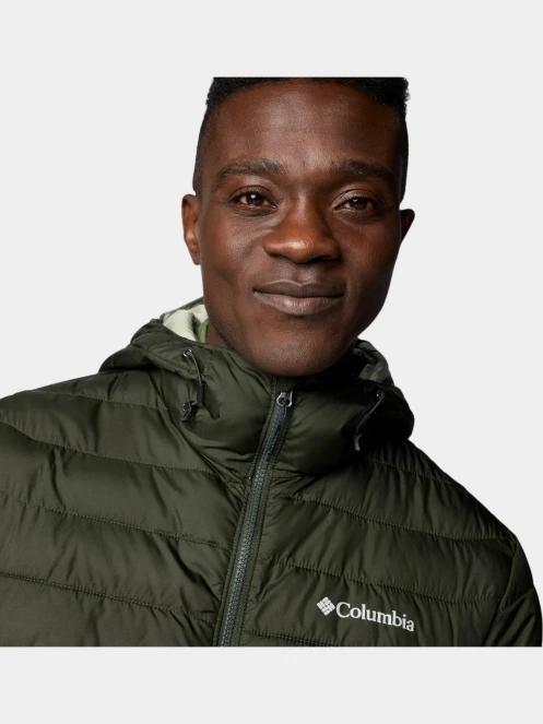 Columbia Powder Lite II Hooded Jacket férfi átmeneti kabát zöld színben 6