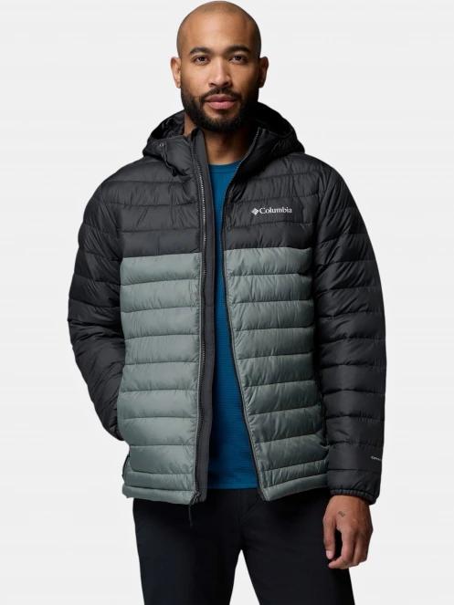 Columbia Powder Lite II Hooded Jacket férfi steppelt átmeneti kabát zöld színben 6