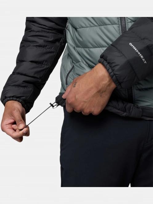 Columbia Powder Lite II Hooded Jacket férfi steppelt átmeneti kabát zöld színben 9