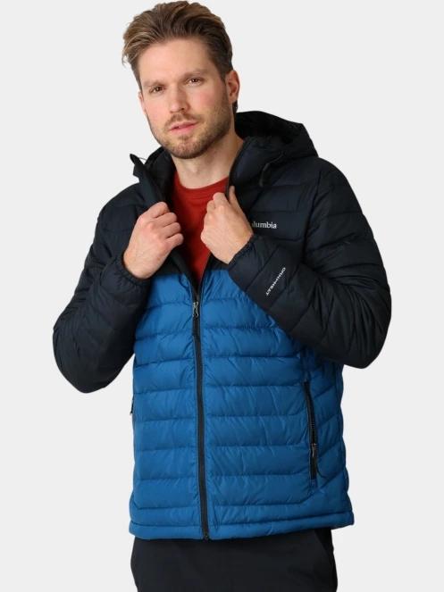 Columbia Powder Lite II Hooded Jacket férfi steppelt átmeneti kabát kék színben 2