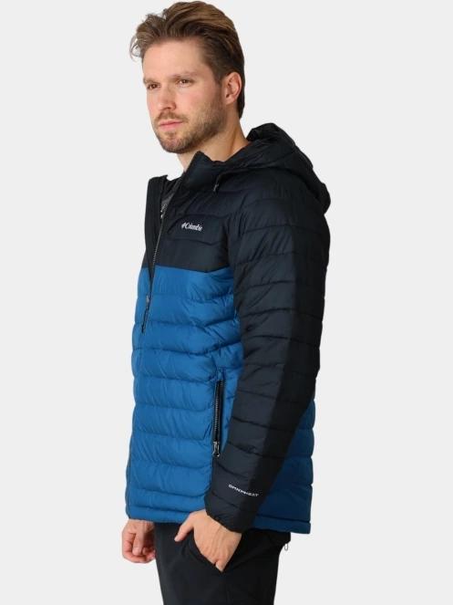 Columbia Powder Lite II Hooded Jacket férfi steppelt átmeneti kabát kék színben 3
