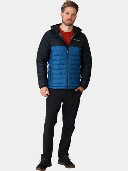 Columbia Powder Lite II Hooded Jacket férfi steppelt átmeneti kabát kék színben 5