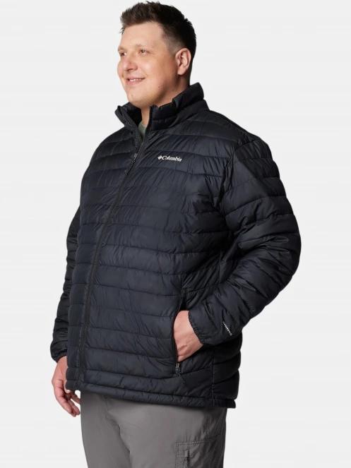 Columbia Powder Lite II Jacket férfi steppelt átmeneti kabát fekete színben 3