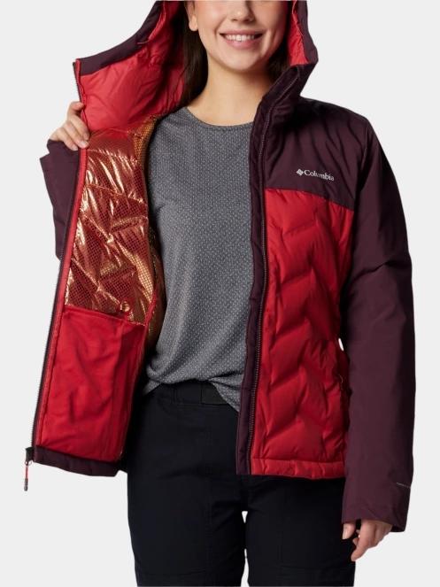 Columbia Grand Trek III Down Jacket női pehelykabát piros színben 6
